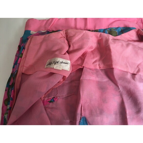 Vintage 1960s MCM Hostess Dress Saks Fifth Avenue Long Maxi Floral Size 11 - Picture 7 of 12